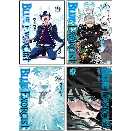 Blue Exorcist, Vol (21, 23, 24, 25) Collection 4 Books Set By Kazue Kato