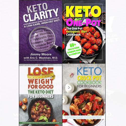 Keto clarity [hardcover], one pot ketogenic diet cookbook, keto diet for beginners and keto crock pot cookbook 4 books collection set