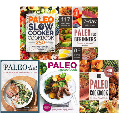 Paleo slow cooker, paleo for beginners, paleo diet, paleo diet made easy cookbook and paleo cookbook 5 books collection set