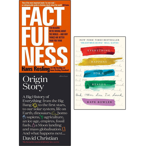 Factfulness, origin story, everything happens for a reason, 3 books collection set