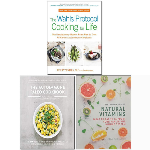 Wahls protocol cooking for life,paleo cookbook, the anti-inflammatory & autoimmune cookbook 3 books collection set