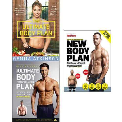 Ultimate body plan, your ultimate body transformation plan, new body plan 3 books collection set