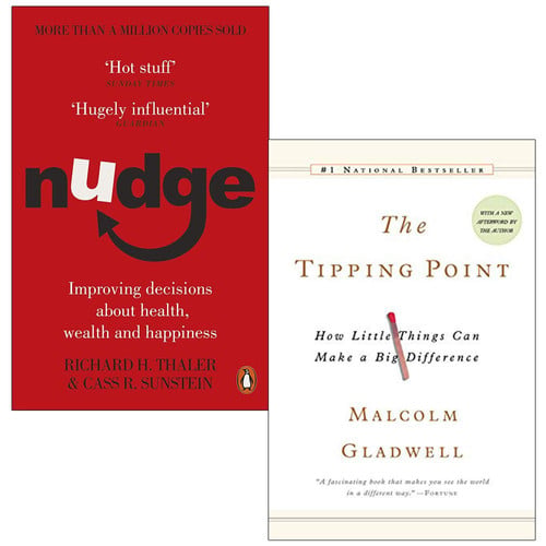 Nudge: Improving Decisions About Health, Wealth and Happiness & The Tipping Point: How Little Things Can Make a Big Difference 2 Books Collection Set