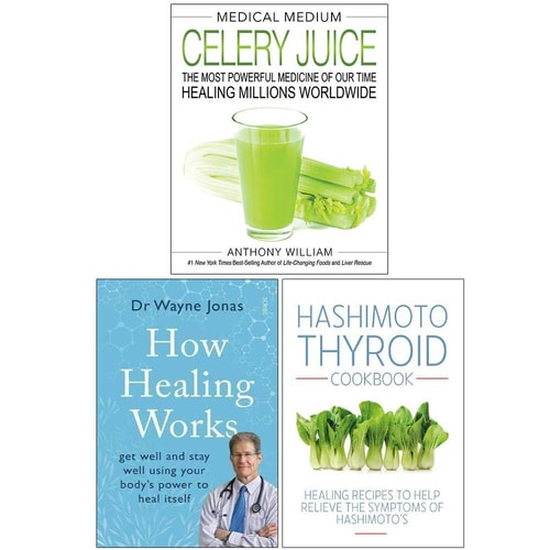 Medical Medium Celery Juice, How Healing Works, Hashimoto Thyroid Cookbook 3 Books Collection Set