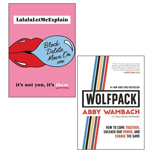 Block, Delete, Move On By LalalaLetMeExplain, WOLFPACK By Abby Wambach 2 Books Collection Set