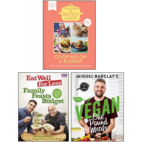 The Batch Lady [Hardcover], Vegan One Pound Meals, Eat Well for Less: Family Feasts on a Budget 3 Books Collection Set