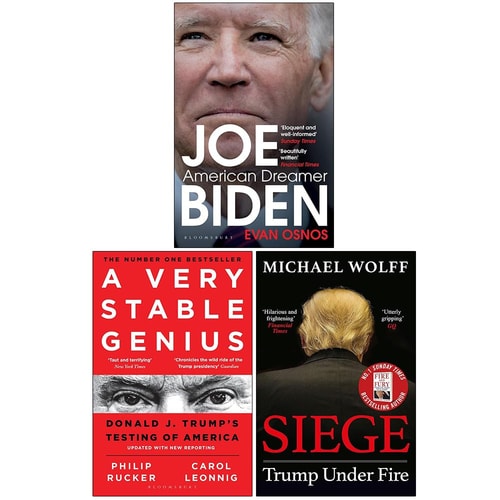 Joe Biden American Dreamer, A Very Stable Genius & Siege Trump Under Fire 3 Books Collection Set