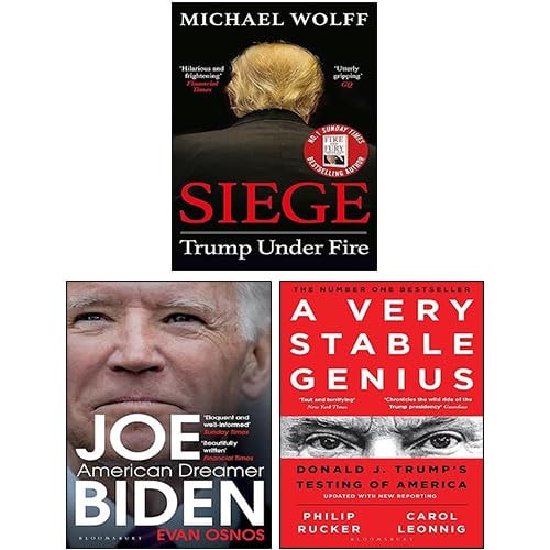 Joe Biden American Dreamer, Siege Trump Under Fire, A Very Stable Genius 3 Books Collection Set