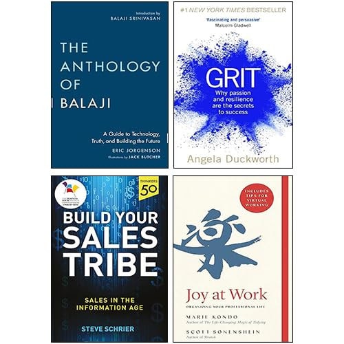 The Anthology of Balaji, Grit, Joy at Work & Build Your Sales Tribe 4 Books Collection Set