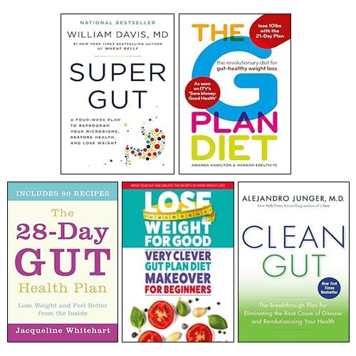 Super Gut, The 28 Day Gut Health Plan, Clean Gut, The G Plan Diet & Very Clever Gut Plan Diet Makeover for Beginners 5 Books Collection Set