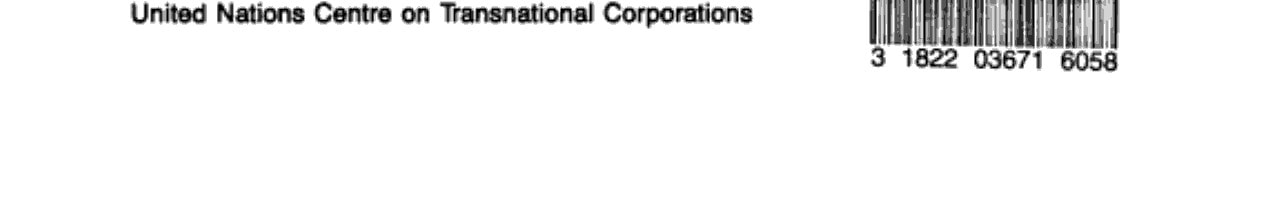 National Legislation and Regulations Relating to Transnational Corporations