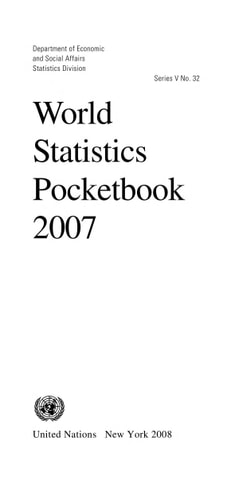 World Statistics Pocketbook 2007
