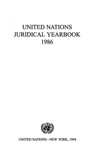 United Nations Juridical Yearbook 1986