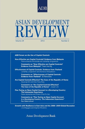 Asian Development Review Volume 29, Number 2, 2012