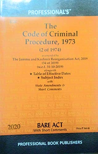Code of Criminal Procedure, 1973 with State Amendments [Paperback] Professional