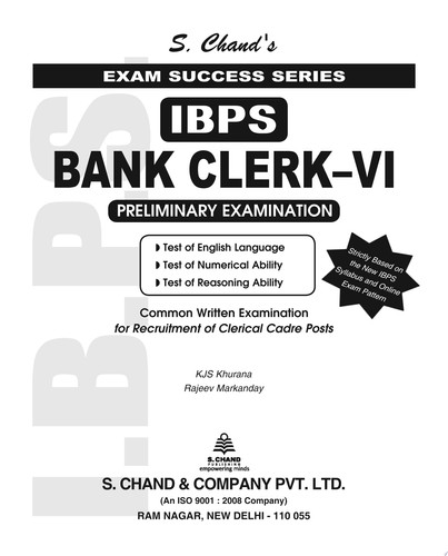 IBPS Bank Clerical-VI, Preliminary Examination