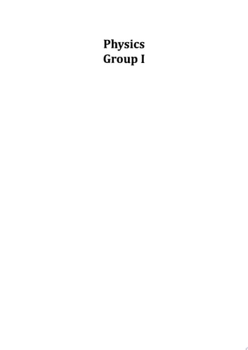 Physics (Group 1)