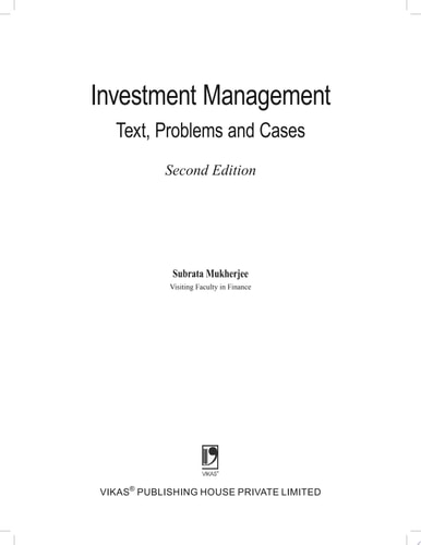Investment Management : Text, Problems and Cases 2/e