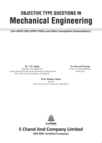 Objective Type Questions in Mechanical Engineering