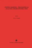 Stephan Korner - Philosophical Analysis and Reconstruction