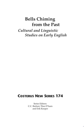 Bells Chiming from the Past Cultural and Linguistic Studies on Early English