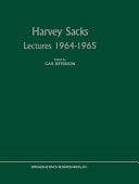 Harvey Sacks Lectures 1964–1965