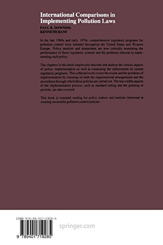 International Comparisons in Implementing Pollution Laws