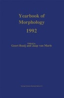 Yearbook of Morphology 1992