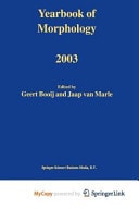Yearbook of Morphology 2003