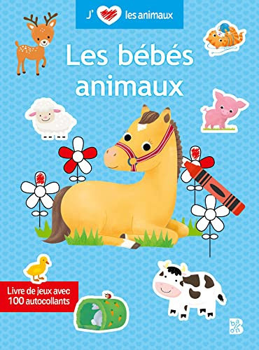 Les bébés animaux Livre de jeu avec 100 autocollants