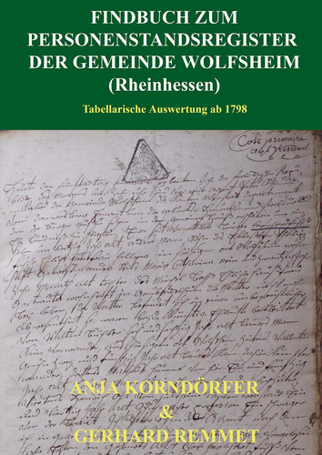 Findbuch zum Personenstandsregister der Gemeinde Wolfsheim / Rheinhessen Tabellarische Auswertung ab 1798