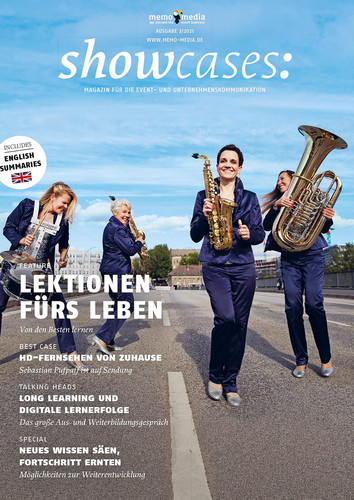 showcases 2021-02 - Fokus Weiterbildung in der Eventbranche Das memo-media Fachmagazin für die Event- & Unternehmenskommunikation