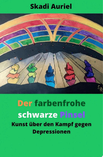 Der farbenfrohe schwarze Pinsel Kunst über den Kampf gegen Depressionen