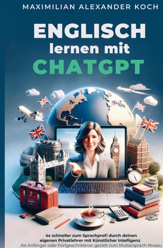 Englisch lernen mit ChatGPT 4x schneller zum Sprachprofi durch deinen eigenen Privatlehrer mit Künstlicher Intelligenz : als Anfänger oder Fortgeschrittener gezielt zum Muttersprach-Niveau