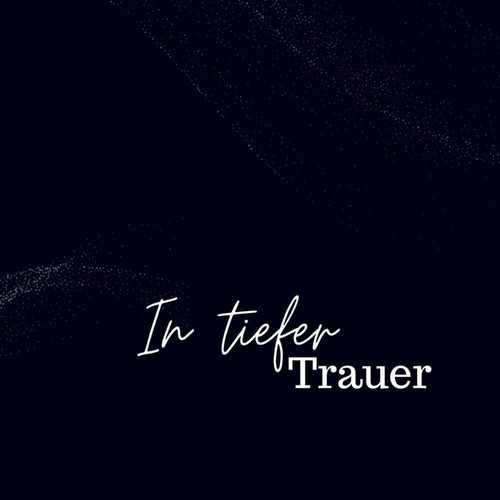 Kondolenzbuch- In tiefer Trauer Blanko Gedenkbuch zum Eintragen. Für Zitate, Bekundungen und Erinnerungen.