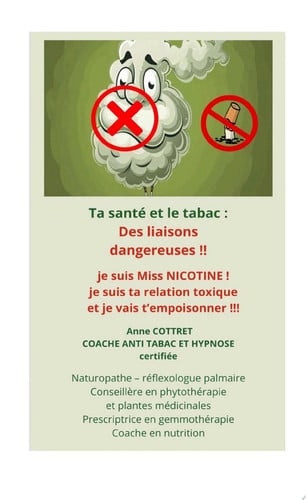 Ta santé et le tabac : Des liaisons dangereuses !! je suis Miss NICOTINE ! je suis ta relation toxique et je vais t'empoisonner !!