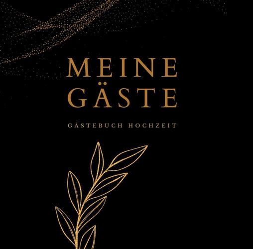 Meine Gäste- Gästebuch Hochzeit BLACK 78 Seiten, Premium Hardcover "Schön, dass du mit uns feierst". Das besondere Ausfüllbuch für Fotos, Erinnerungen & Glückwünsche.