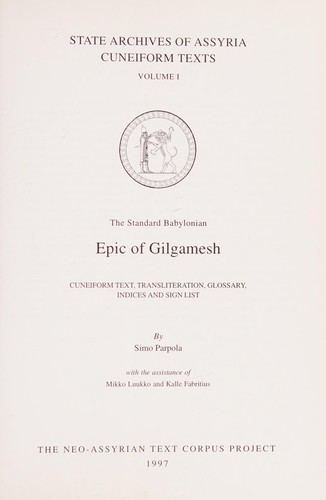 The Standard Babylonian Epic of Gilgamesh