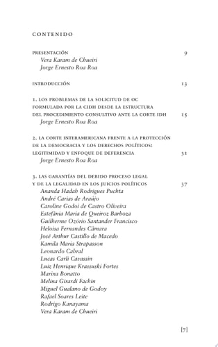 Derechos políticos y garantías judiciales en procesos de impeachments: subsidiariedad y deferencia en el SIDH