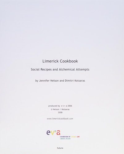 Limerick Cookbook Social Recipes and Alchemical Attempts