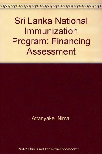 Sri Lanka National Immunization Program Financing Assessment