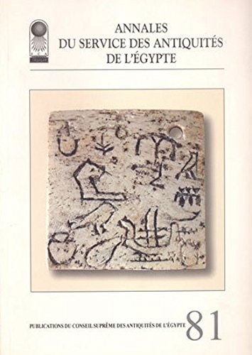 Annales Du Service Des Antiquité3 de LEgypte Volume 81