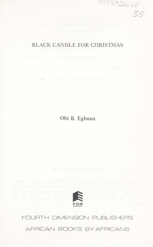 Black candle for Christmas (African books by Africans)