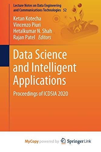 Data Science and Intelligent Applications Proceedings of ICDSIA 2020