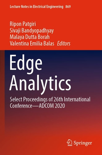 Edge Analytics Select Proceedings of 26th International Conference—ADCOM 2020