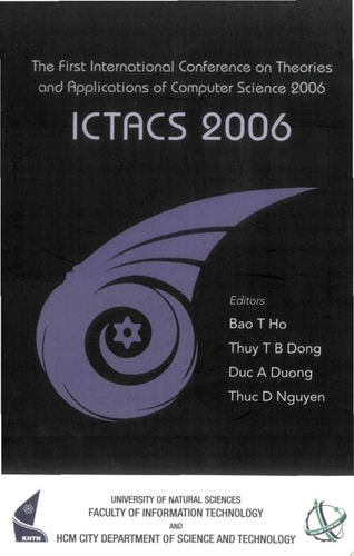 Ictacs 2006 - Proceedings Of The First International Conference On Theories And Applications Of Computer Science 2006