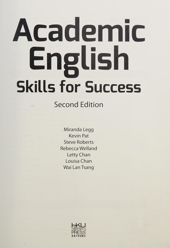 Academic English Skills for Success