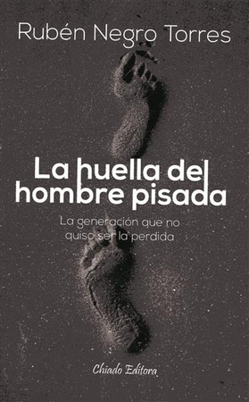 La huella del hombre pisada