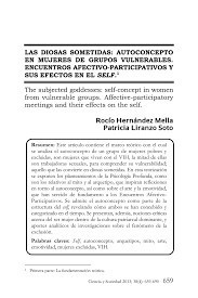 Las diosas sometidas autoconcepto en mujeres de grupos vulnerables. Encuentros afectivo-participativos y sus efectos en el self