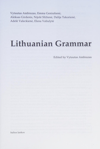 Lithuanian Grammar